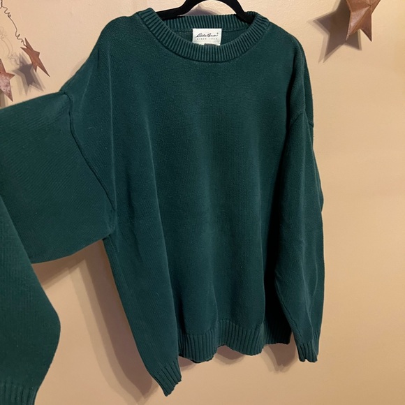Eddie Bauer Mens green crew neck Sweater XXL TALL - Picture 3 of 9